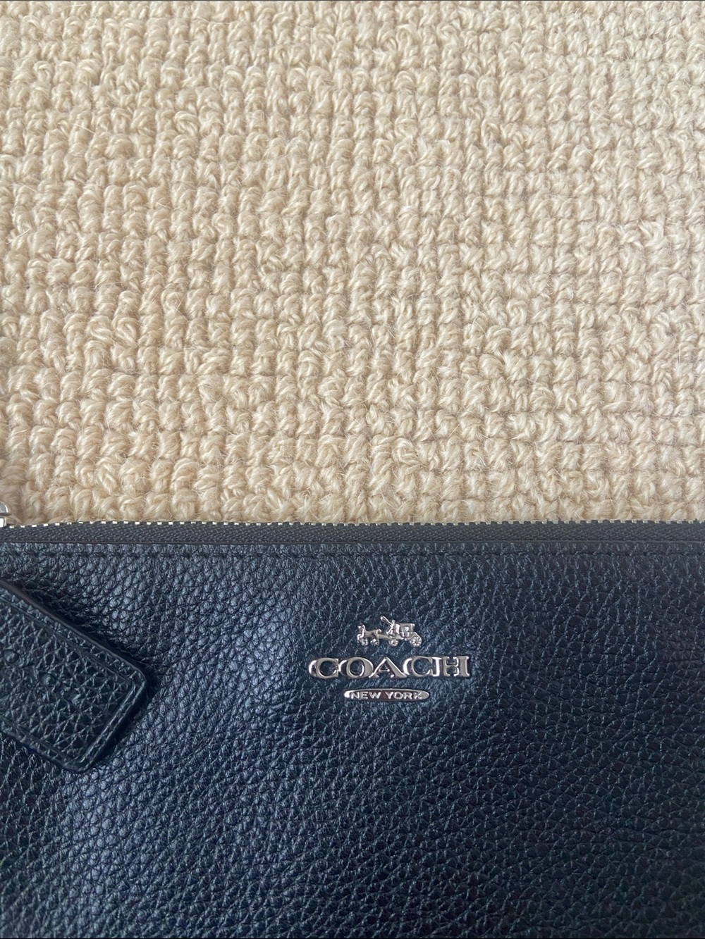 Coach Nolita Shearling Trim Wristlet - Picture 2 of 6
